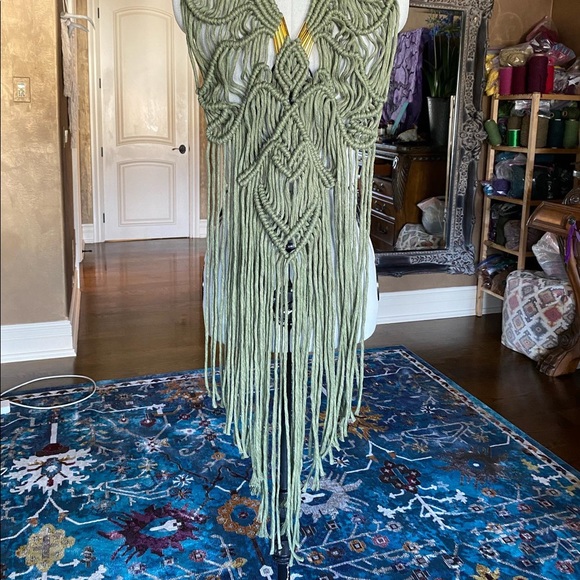 Handmade Macrame Crochet Cape - Picture 5 of 5